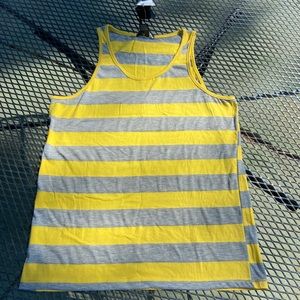 Thick Striped OLDIES (grey/ yellow) Tank